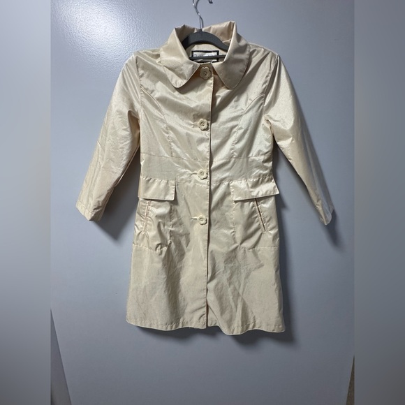 Rothschild Kids shiny Beige jacket with matching hat Euc 12 - Picture 3 of 13